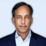 Anjan Mukherjee, co-founder, BayPine on light blue background