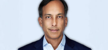 Anjan Mukherjee, co-founder, BayPine on light blue background