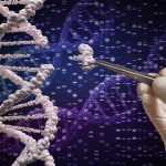 Photo concept of genetic manipulation and DNA modification