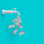 An illustration of cash coming out of a faucet.